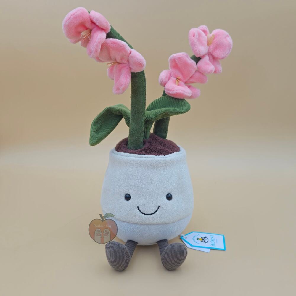 Jellycat Amuseables Pink Orchid - AUTHENTIC - NEW WITH TAGS